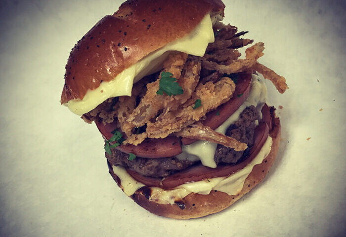Cheesy Pork Roll Burger recipe