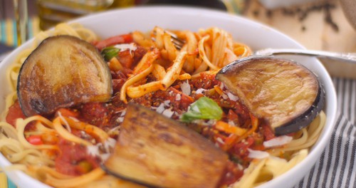 Eggplant Parmesan Pasta