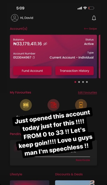 Davido Shares His Bank Account Info Details Progress