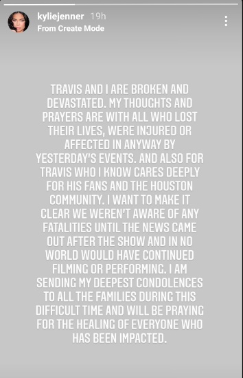 Kylie Jenner Sends Condelences After AstroWorld Festival Chaos