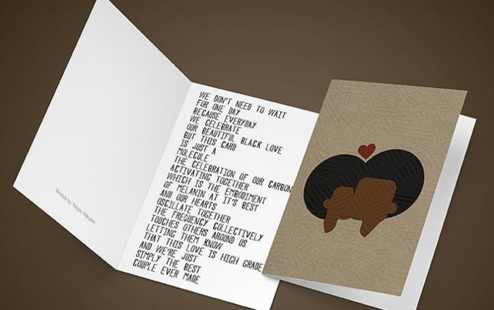 Adeyemi Artistry Valentines Day Greeting Card
