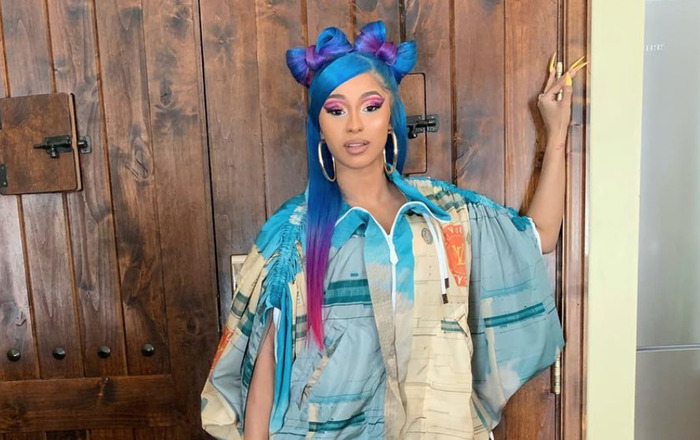 cardi b face tattoo