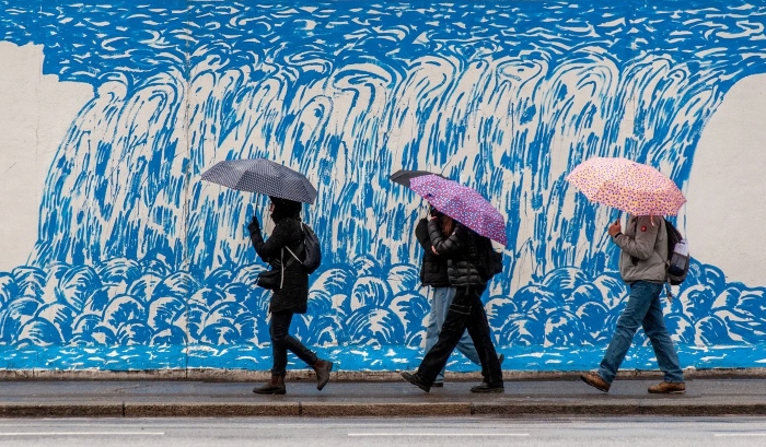 Chicago in a rainy day