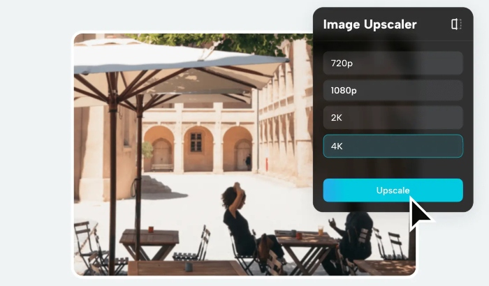 AI image upscaling