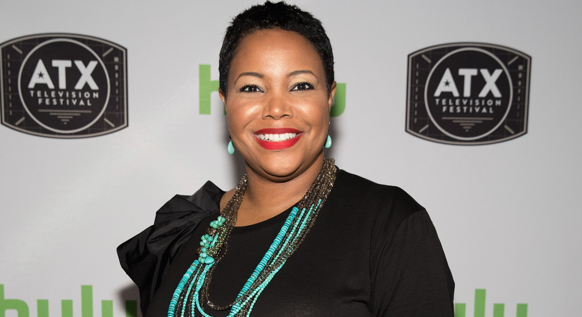 Kellie Shanygne Williams visits the Hulu Badgeholder Lounge