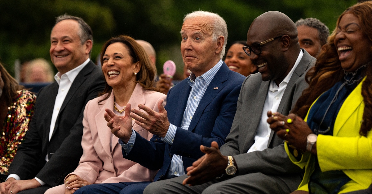 Doug Emhoff, Vice President Kamala Harris, President Joe Biden, Philonise Floyd, brother of George F