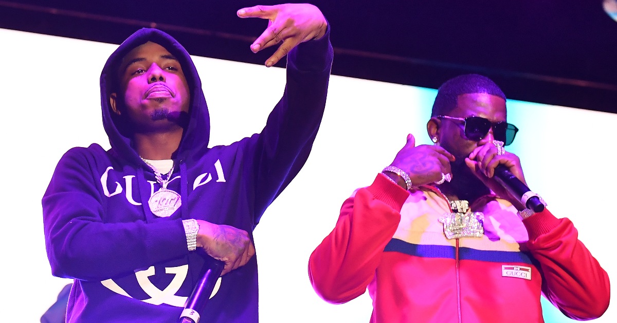 Pooh Shiesty and Gucci Mane perform onstage during Parking Lot Concert Series