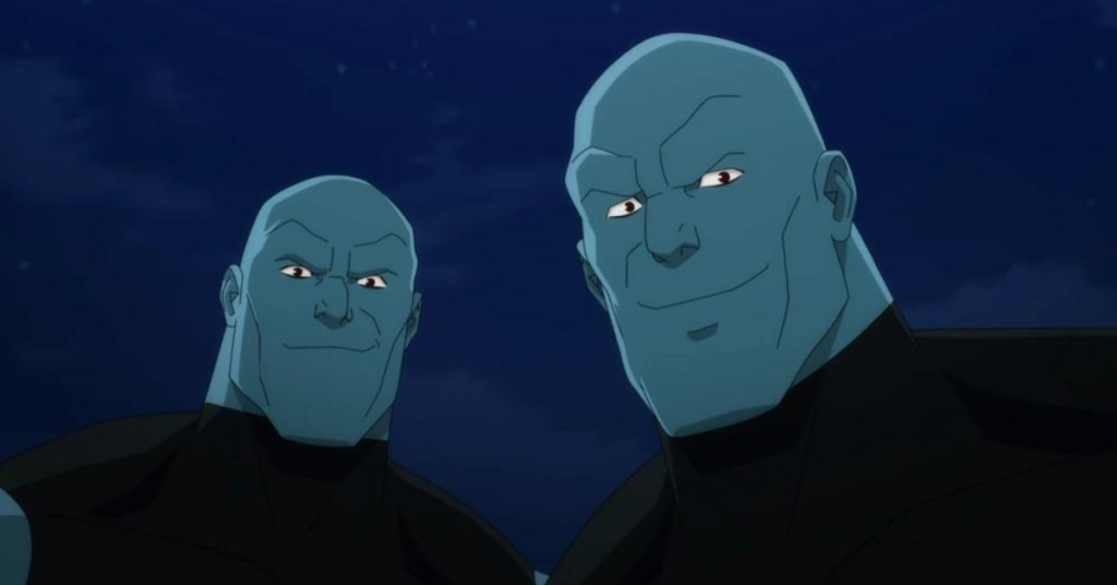 The Mauler Twins looking mischievously at strangers